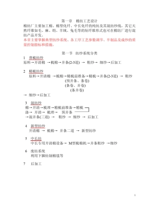 纺纱工艺设计_电子版教程