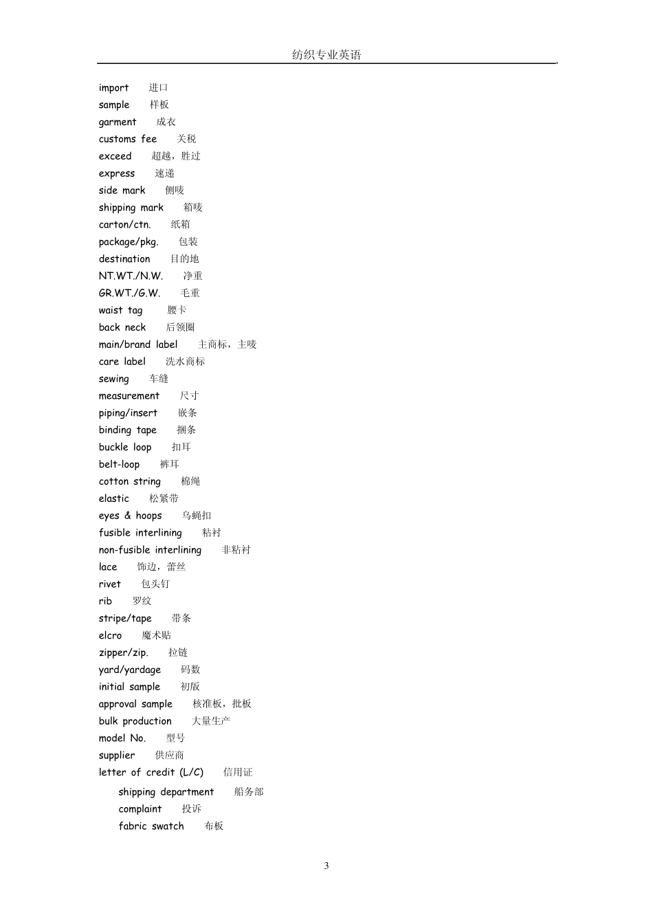 纺织专业英语_第3页