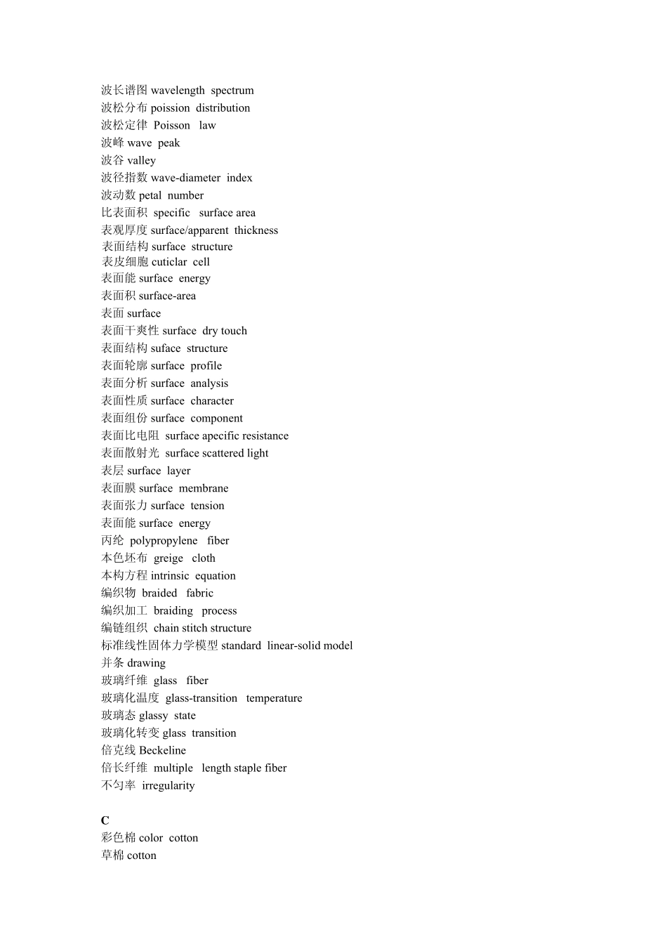 纺织专业词汇大全_第2页