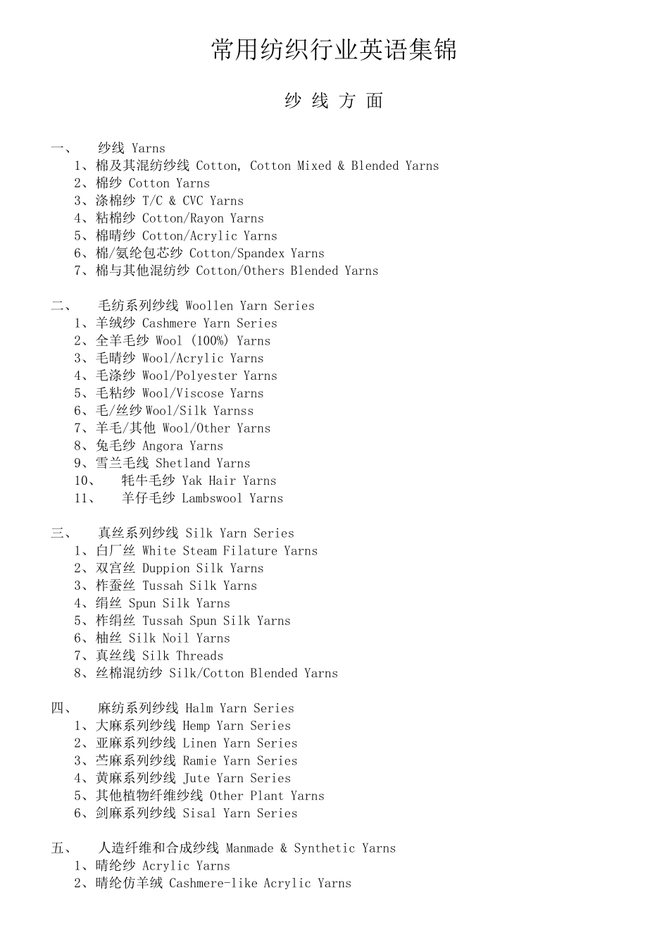 纺织常用中英文_第1页