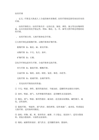 纺织面料知识