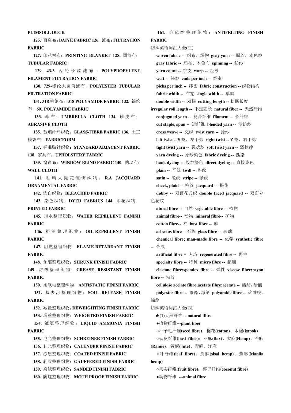 纺织面料英语词汇大全_第3页