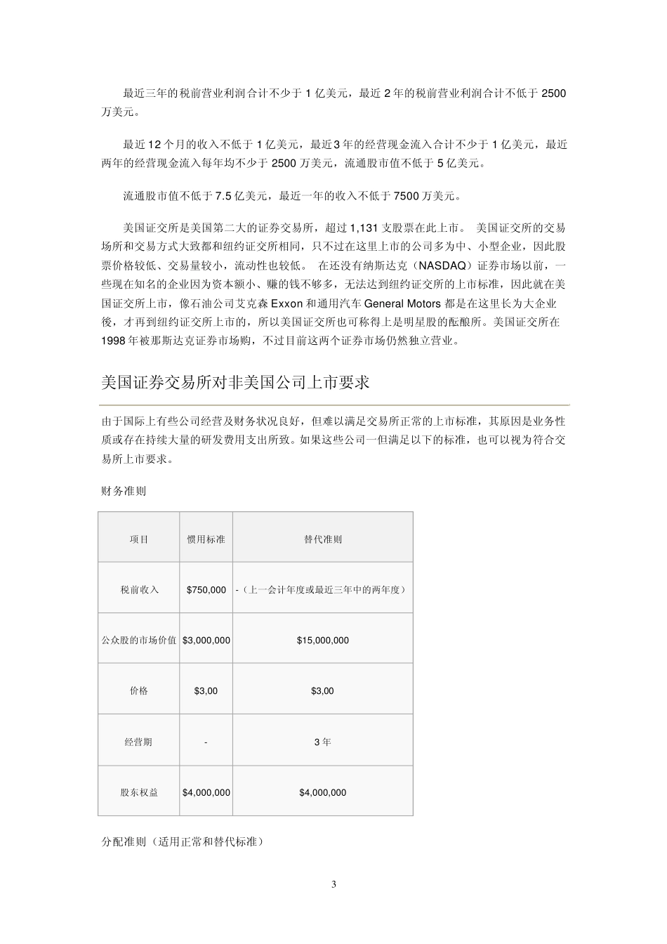 纽约证交所对美国国内公司上市的条件要求_第3页