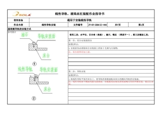 线性导轨、滚珠丝杠装配通用作业指导书