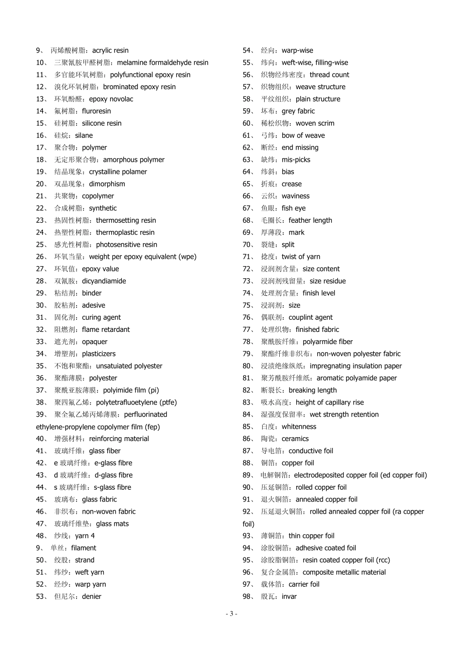 线路板词汇中英对照_第3页