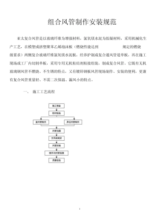 组合风管制作安装规范