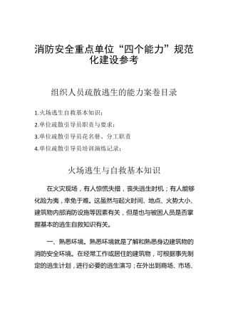 组织人员疏散逃生的能力