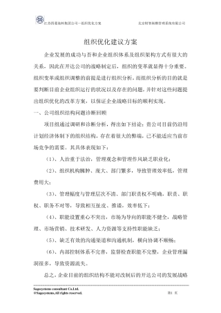 组织优化建议方案