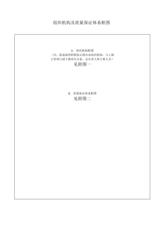 组织机构及质量保证体系框图