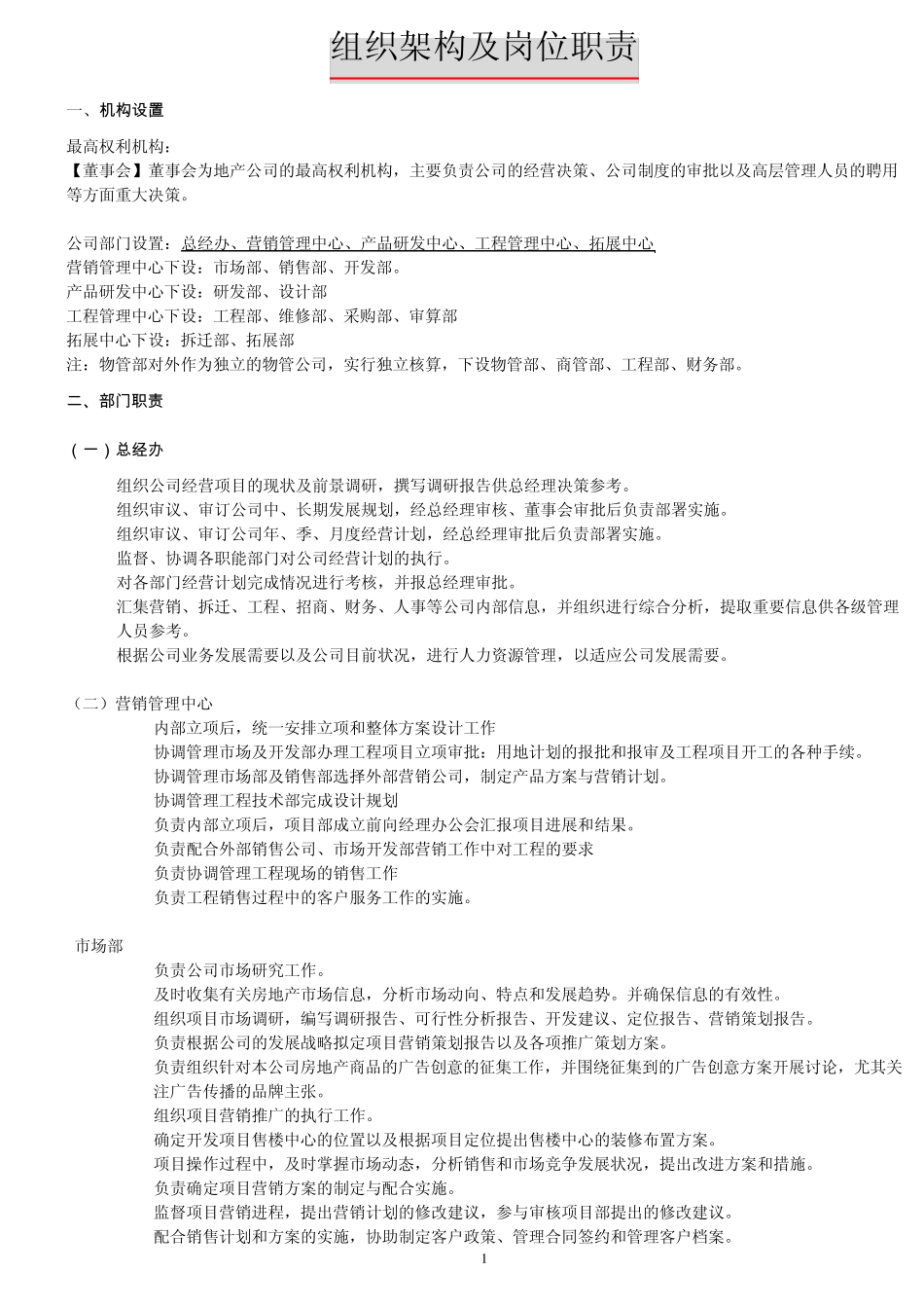 组织架构及岗位职责_第1页