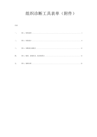 组织诊断工具表单Hina海纳人事