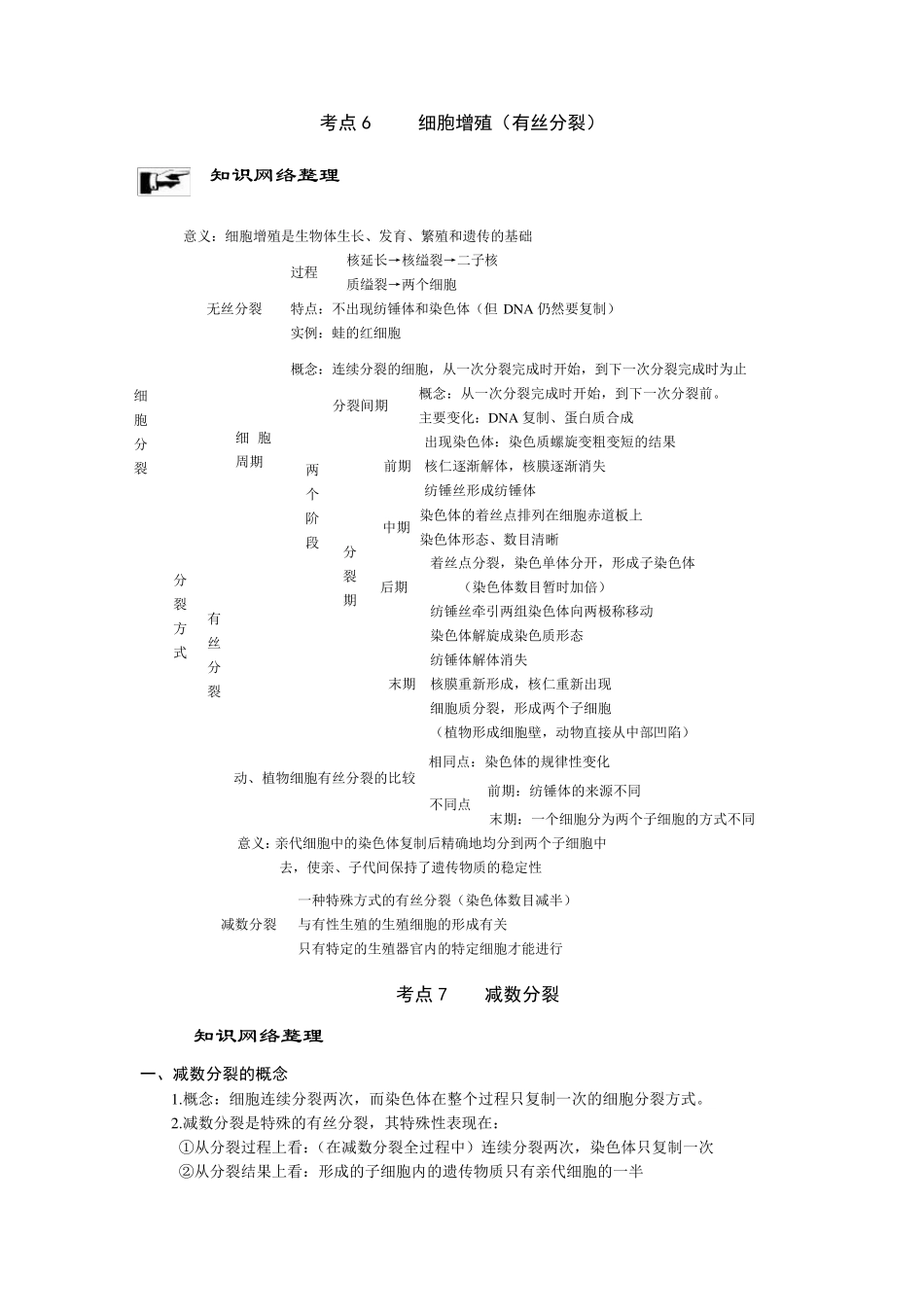 细胞增殖知识点总结_第1页