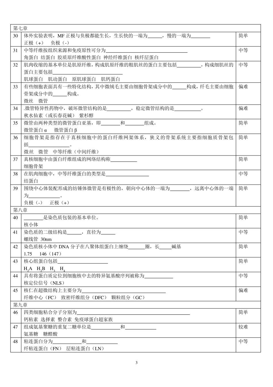 细胞生物学期末考试题库修改版_第3页