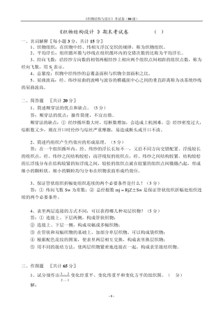 织物结构设计