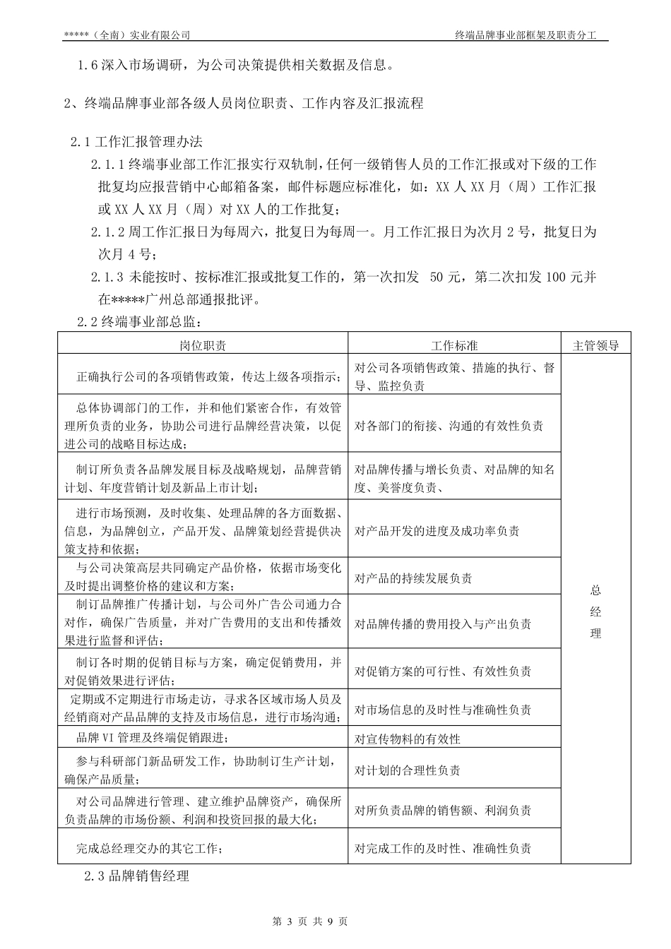 终端品牌事业部框架及职责分工_第3页