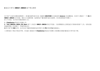 经典!慧荣sm32X_量产教程