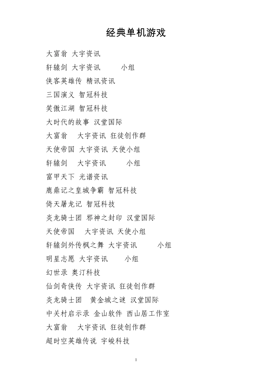 经典单机游戏_第1页