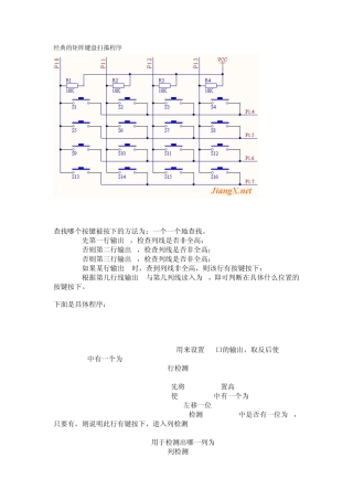 经典的矩阵键盘扫描程序