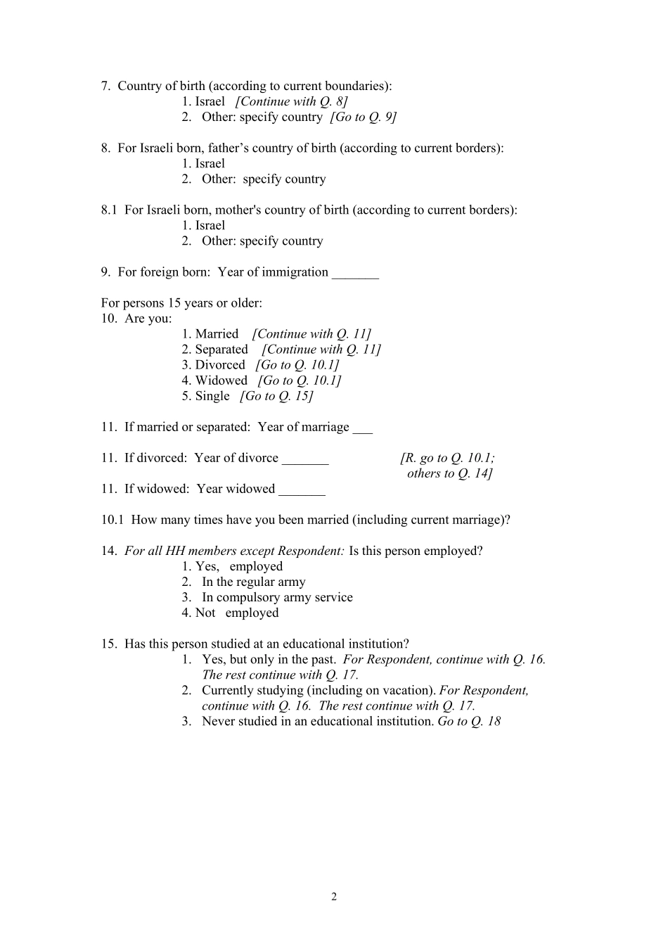 经典的问卷调查(国外)_第2页