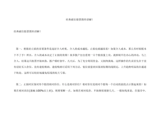 经典破位股票图形讲解