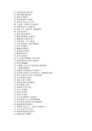 经典老歌1000首