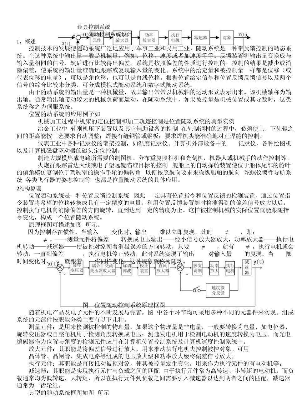 经典随动控制系统_第1页