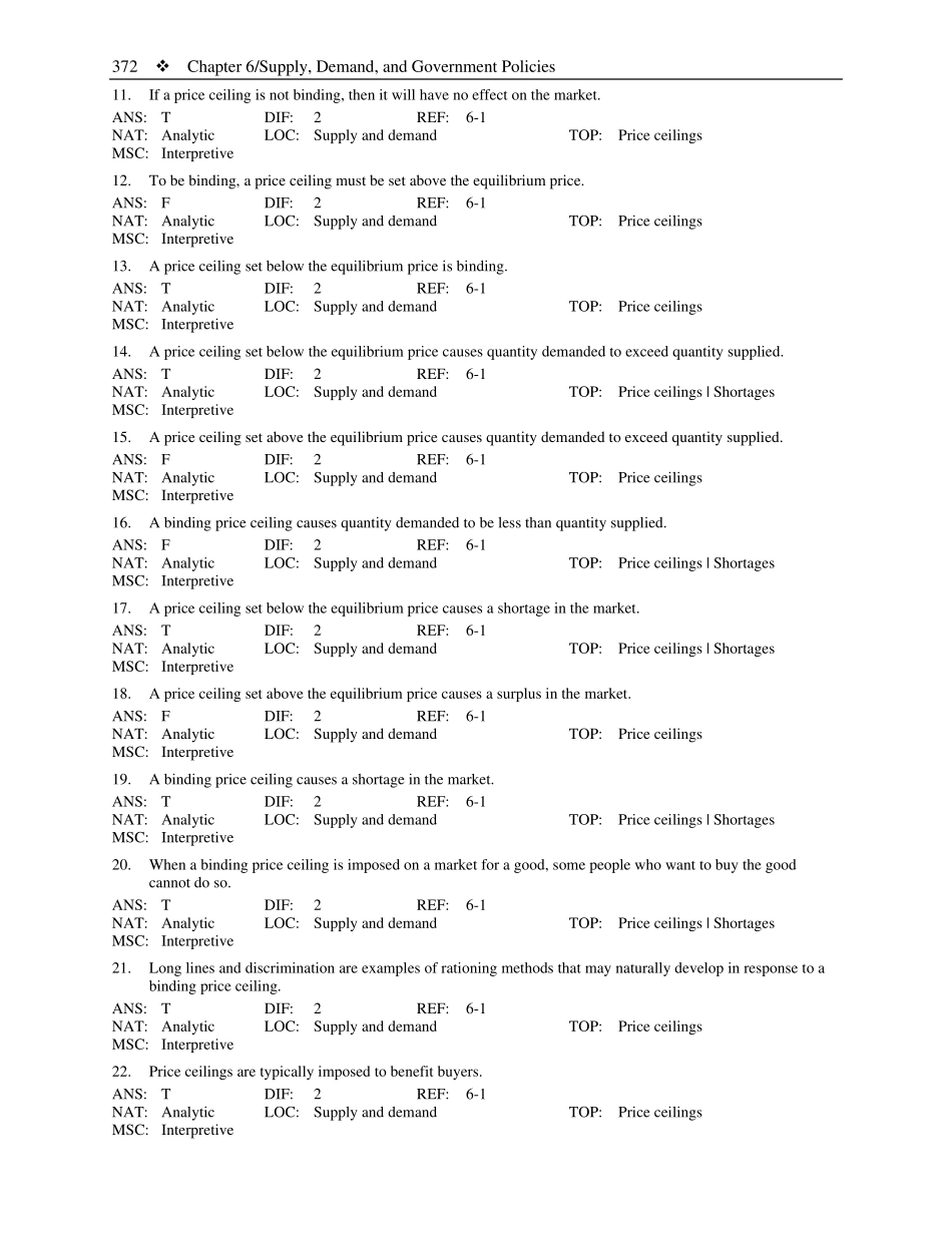 经济学原理微观第五版测试题库(06)_第2页