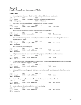 经济学原理微观第五版测试题库(06)