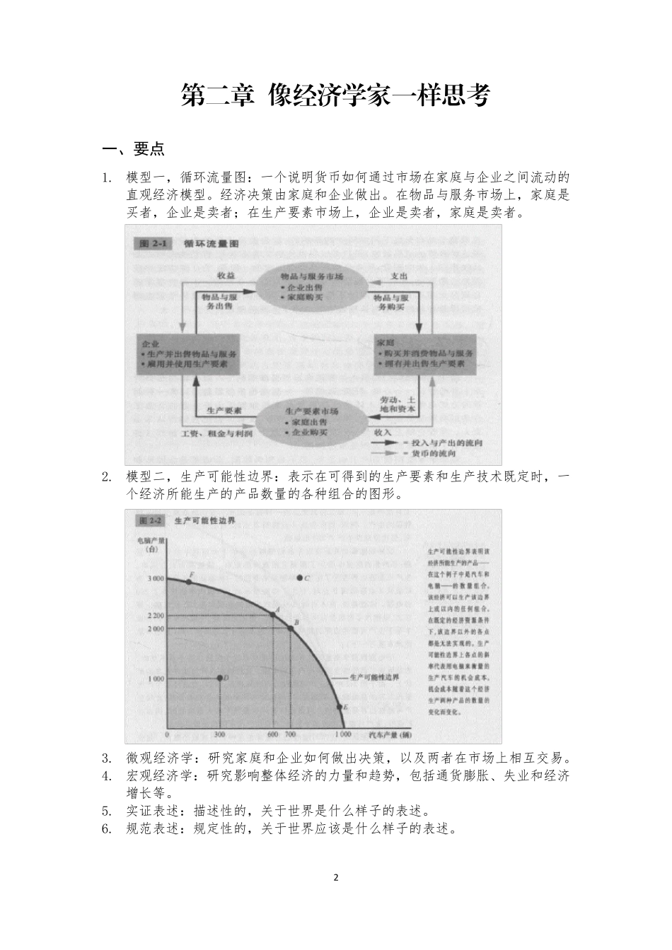 经济学原理知识点总结(精排版)_第2页