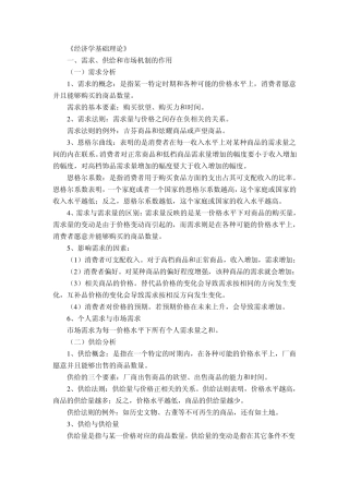 经济学基础理论