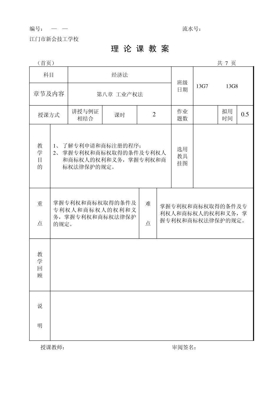 经济法工业产权法教案_第1页