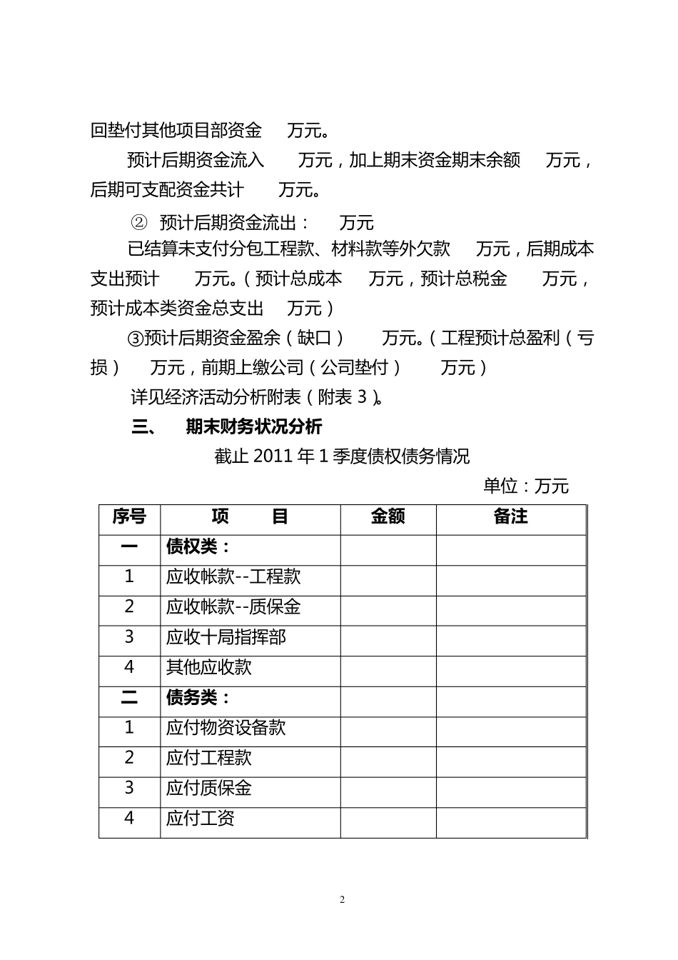 经济活动分析模板(项目部)_第2页