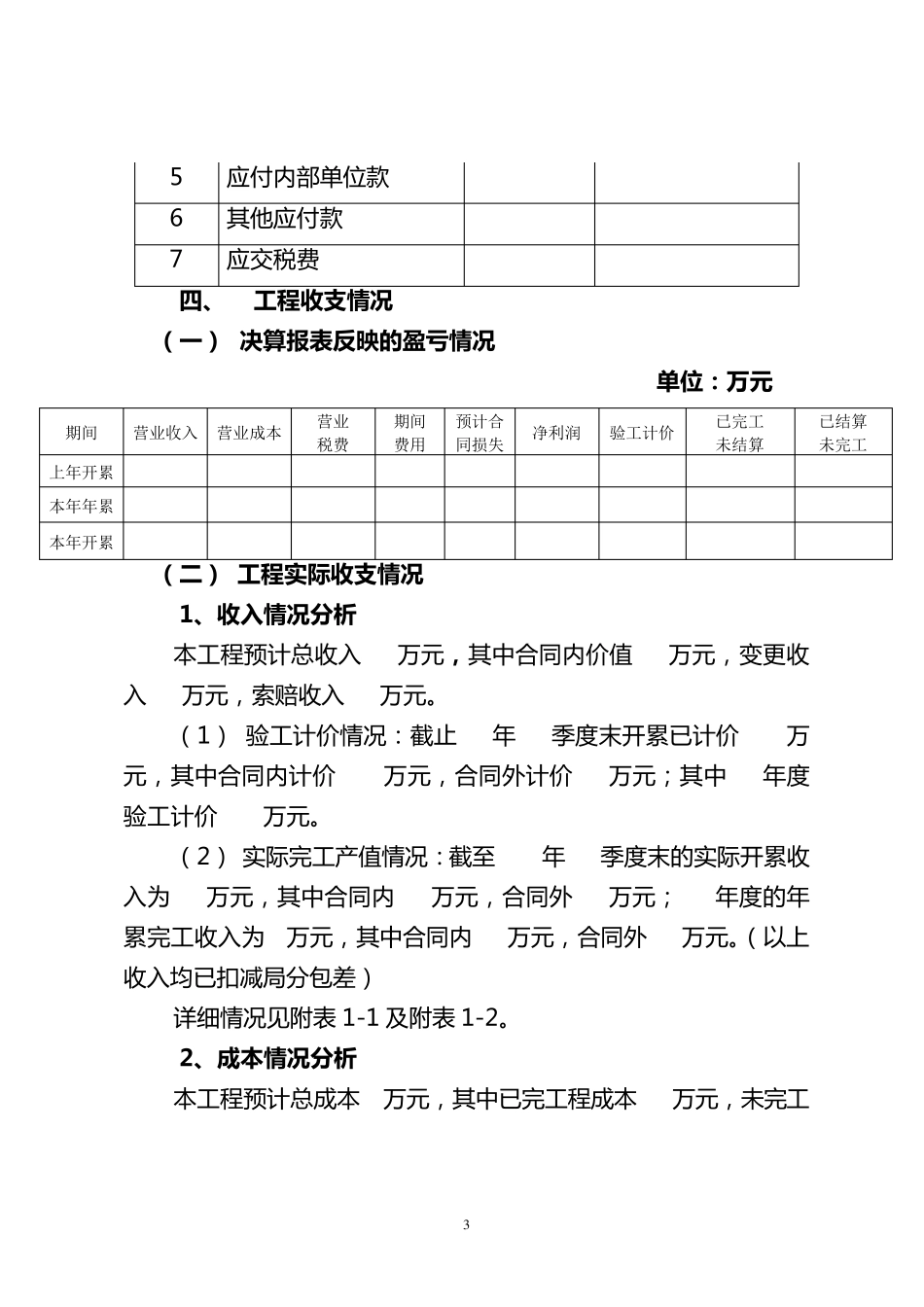 经济活动分析模板(项目部)_第3页