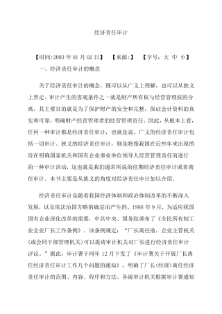 经济责任审计
