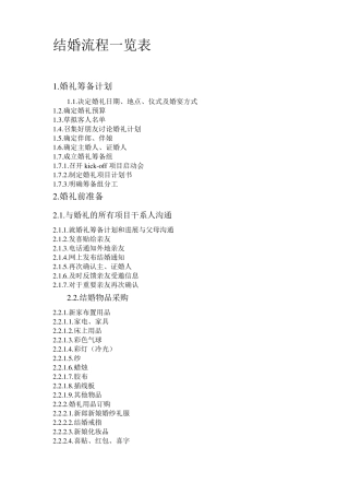 结婚流程一览表