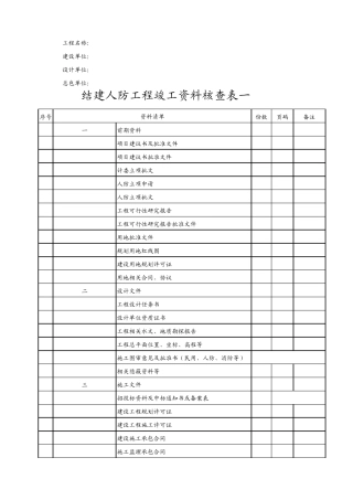 结建工程竣工资料核查