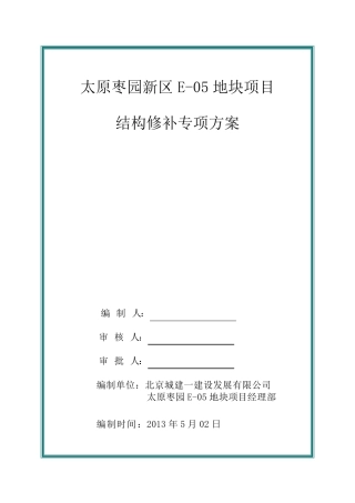 结构修补专项方案