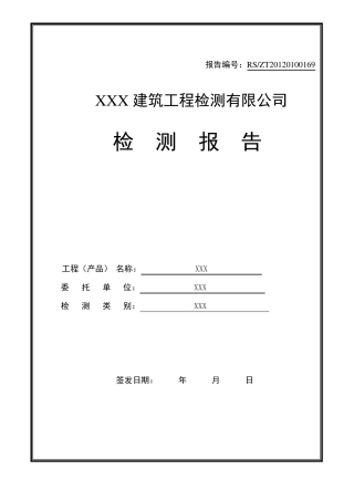 结构实体检测报告1