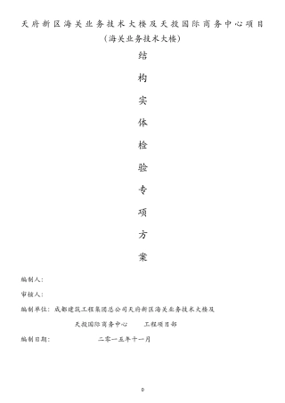 结构实体检验专项方案