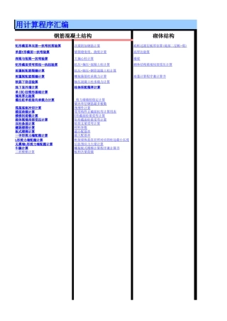 结构计算电子表格(混凝土)