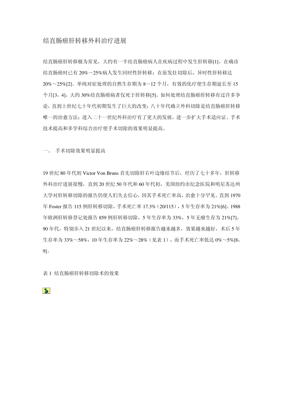 结直肠癌肝转移外科治疗进展_第1页