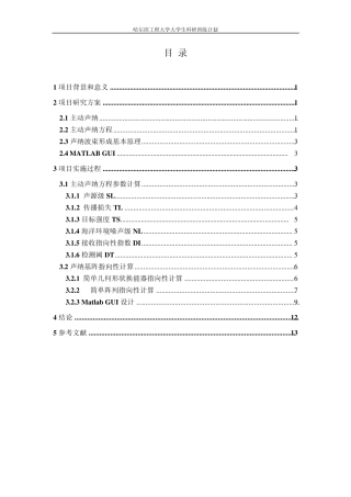 结题报告主动声纳