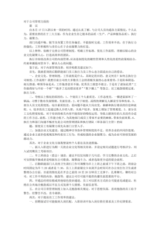 给公司建议书