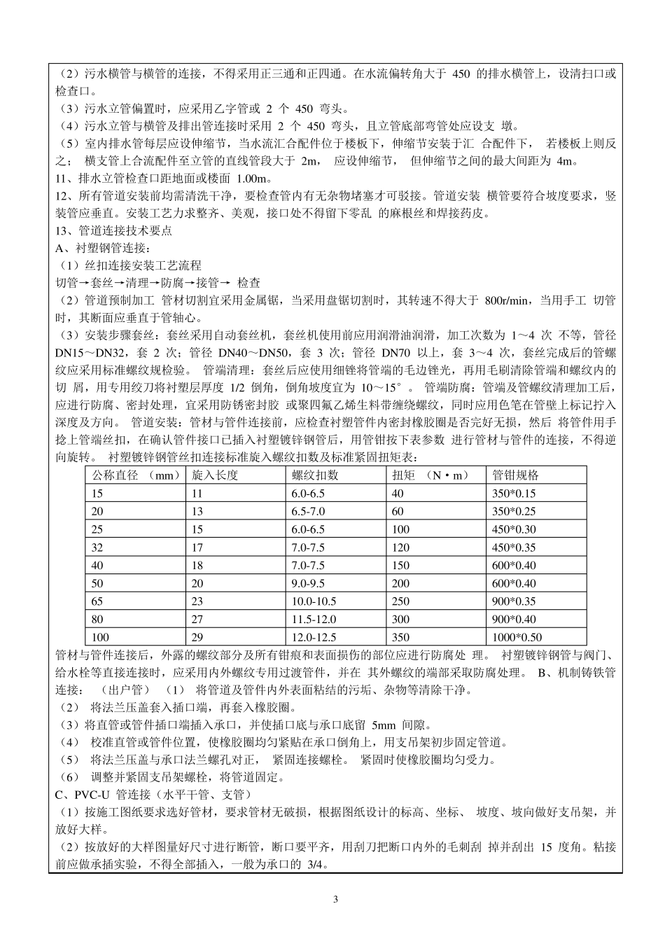 给排水工程安全技术交底(室内给排水)_第3页
