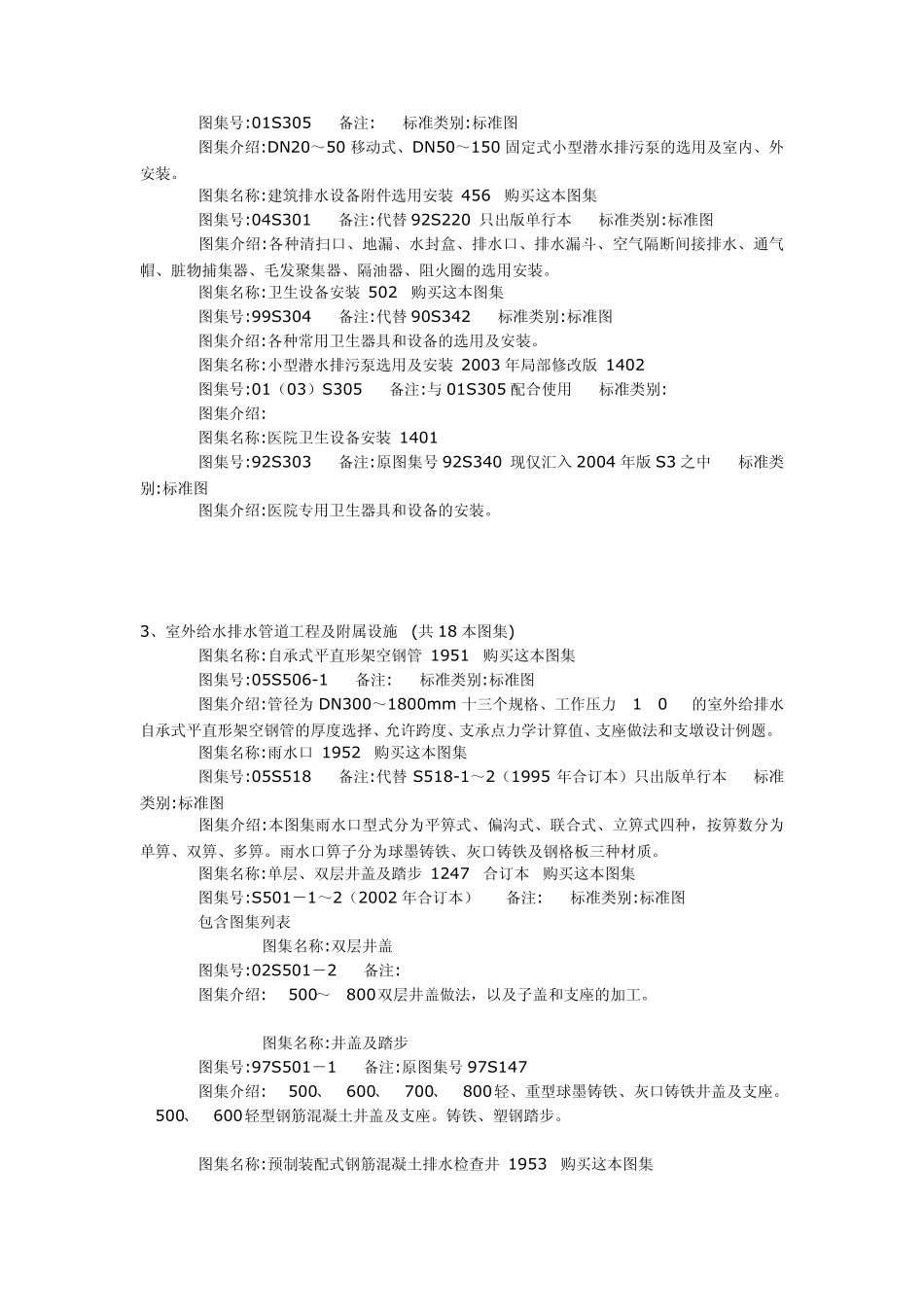 给排水现行图集目录_第3页