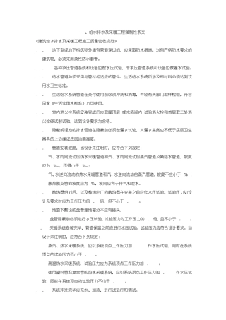 给水排水及采暖工程强制性条文