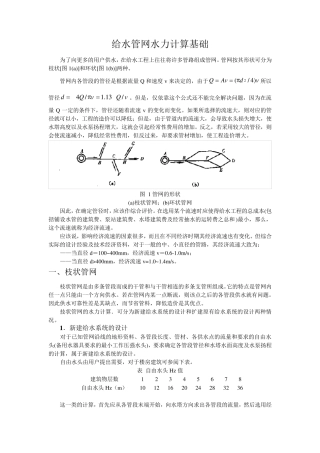 给水管网水力计算基础