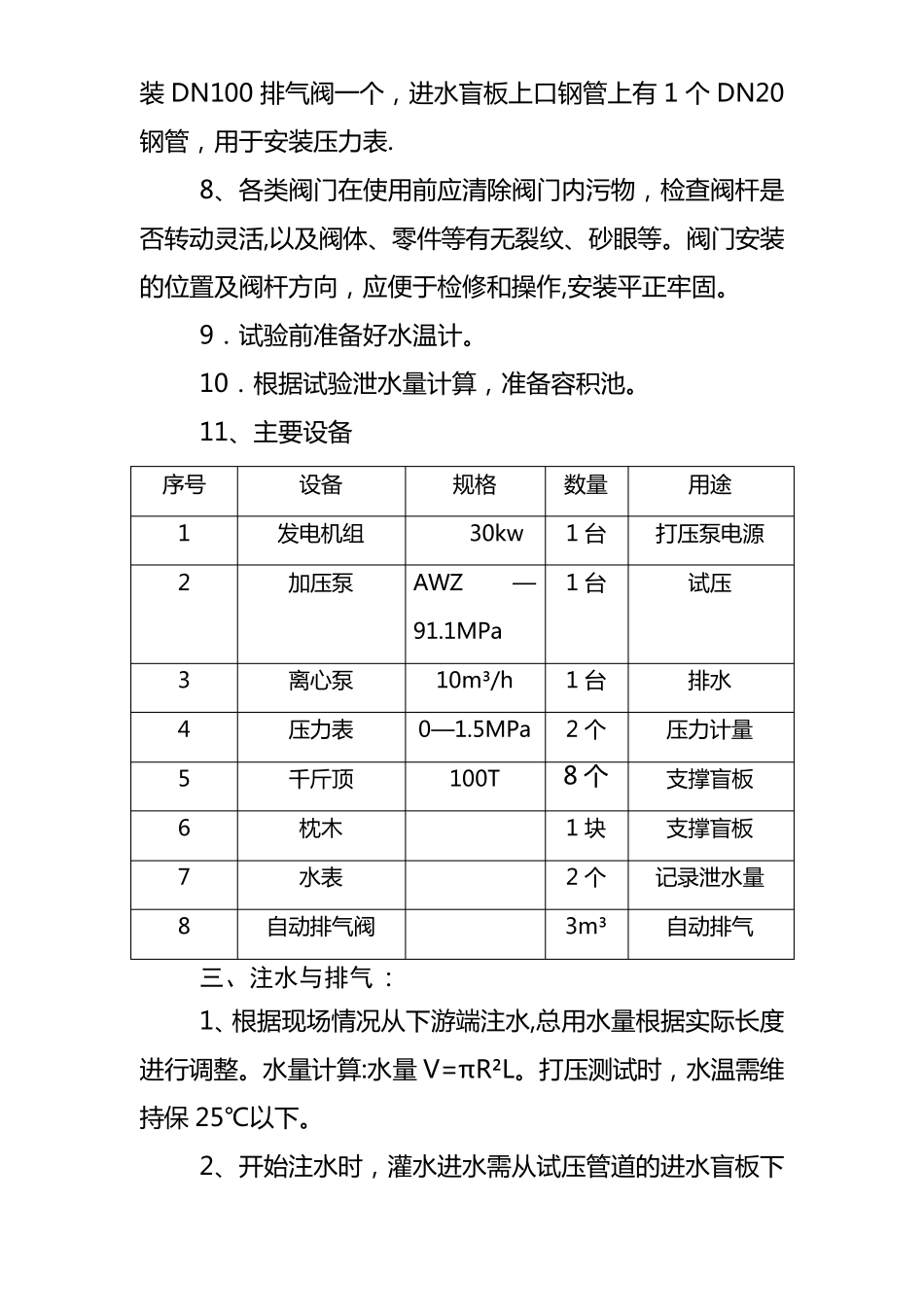 给水管道试压试验方案_第3页