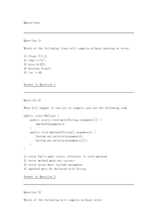 绝对经典Java笔试题(英文)