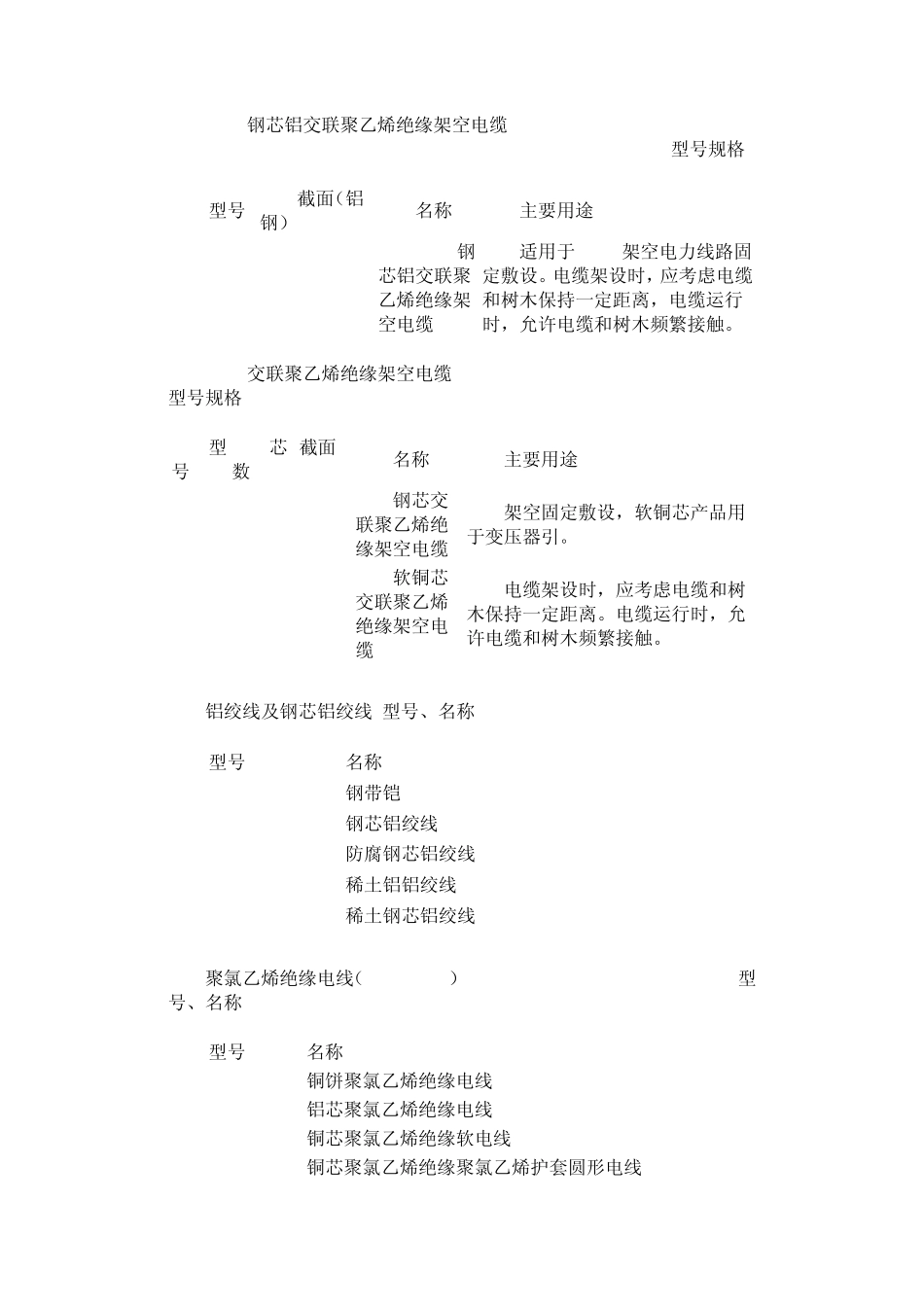 绝缘导线产品型号说明_第3页